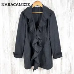美品 NARACAMICIE ナラカミーチェ フリル ウール ミドル丈 コート