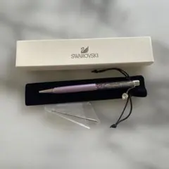 未使用　SWAROVSKI ボールペン パープル　クリスタルチャーム付きのサムネイル