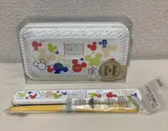 新品 ディズニー ミッキー ランチボックス 弁当箱 音の鳴らない箸 箸箱セット