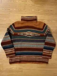 Polo Ralph Lauren 手編みニットセーター 3L ネイティブ