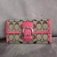 COACH SOHO Signature LWALLET PINK