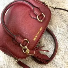 美品/マイケルコース/2way/ショルダーバッグ/ハンドバッグ/レザー/レッド赤