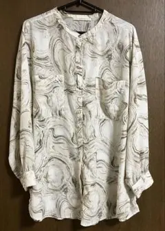 シースルーシャツ　マーブル柄　ray cassin