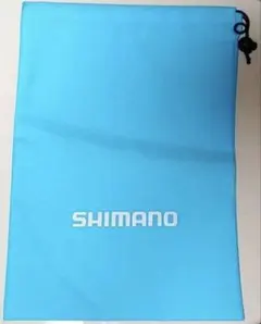 非売品 SHIMANO 釣具 ポーチ 巾着袋 水色系のサムネイル