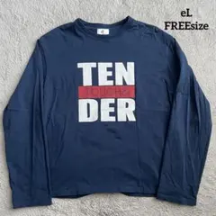 eL JEANASIS 【FREE】 Tシャツ 長袖 ネイビー ロゴ おねのサムネイル