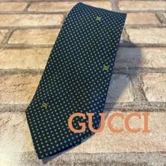 美品】GUCCI グッチ ネクタイ 蜂 Bee インターロッキング ネイビー