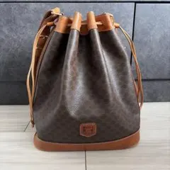 【美品】CELINE セリーヌ マカダム 巾着 ショルダーバッグ ヴィンテージ