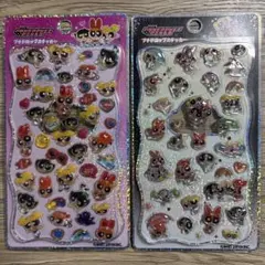 残り在庫5！高品質！プチドロップステッカー　2枚セット　パワーパフガールズ　海外