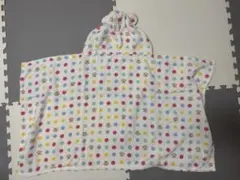 Miki House ドット柄 バスポンチョ バスタオル