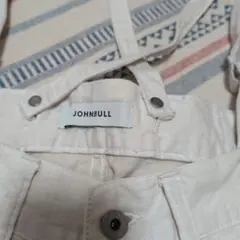 JOHNBULL ホワイト　サスペンダーワークパンツ