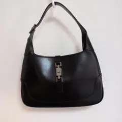 GUCCI グッチ 黒レザーハンドバッグ