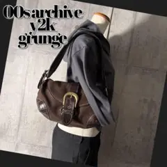 y2k grunge leather hobo bag belt 2000's