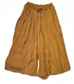 nano・universe ナノユニバース ブラウン プリーツワイドパンツ 36