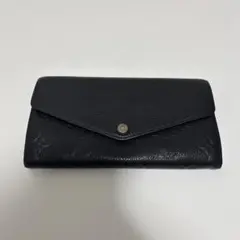 ルイヴィトン アンプラント ポルトフォイユサラ 黒　長財布　モノグラム