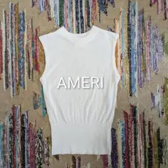 AMERI MEDITTERA LINE ノースリーブサマーニット ホワイトのサムネイル