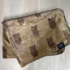 クマ柄フリースブランケット