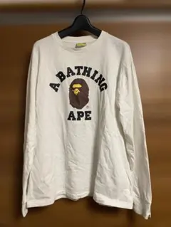 A BATHING APE 長袖カットソー L ホワイトのサムネイル