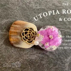 ヘアゴムno.893〈ボタンピンク〉