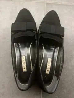 ダイアナブラック リボン付きシューズ