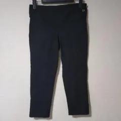 GAP【S】フィット ヨガパンツ カプリ丈 無地 黒 綿 ポリウレタン ジムのサムネイル