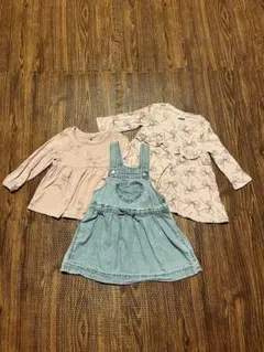【baby GAP】ジャンパースカート＆長袖シャツセット