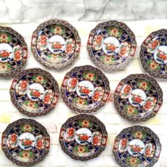 有田焼 昇龍窯 古伊万里風 銘々皿 2枚 金彩 美品