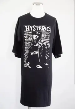 ヒステリックグラマー　WOW GIRL Tシャツ ブラック　ワンピース　ロングのサムネイル
