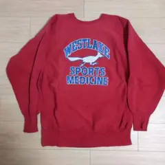 90s USA製 Champion リバースウィーブ XL 赤 4段プリント