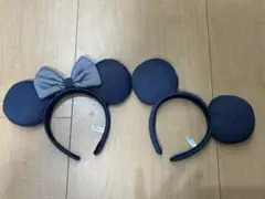 ディズニー ミッキー ミニー デニム カチューシャ ２個セット