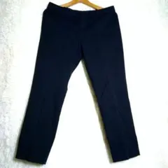 UNIQLO ユニクロ【W64】レディース スラックス パンツ 綿混 ブラック