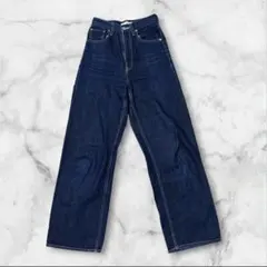 AZUL BY MOUSSY アズール ハイウエストワイドデニム サイズ24 紺