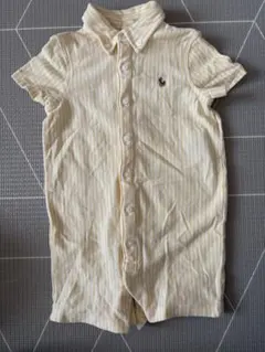 Ralph Lauren イエロー ストライプロンパース 12M