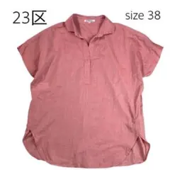 23区 半袖シャツ スキッパー ピンク系 サイズ38のサムネイル