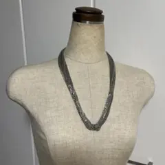 シルバー 多重チェーン ネックレス