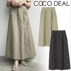 新品タグ付き　COCO DEAL ジャカードアシメタックスカート　ベージュのサムネイル