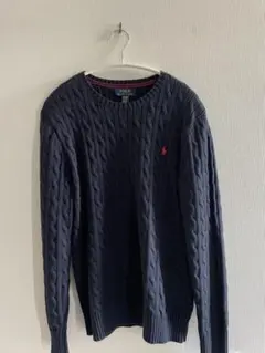 Polo Ralph Lauren ネイビー ケーブルニット XL