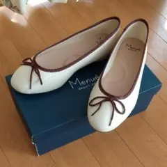 【 Menue メヌエ 】22.5cm ラタン風 バレエシューズのサムネイル