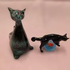 Murano ガラス 猫 フィギュア 金彩 ベネチアンガラス - メルカリ