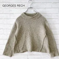 ジョルジュレッシュ モックネック 厚手ニット ベージュ セーター シンプル 冬のサムネイル