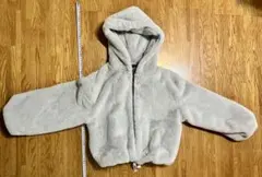 lovetoxic ファーパーカー ライトグレー　L（160）