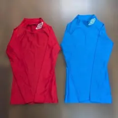 UMBRO サッカー アンダーシャツ 赤・水色 140cm