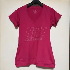 NIKE DRI-FIT ピンク Vネック Tシャツ L