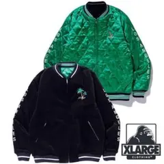 XLARGE スタジャン ブラック グリーン リバーシブル