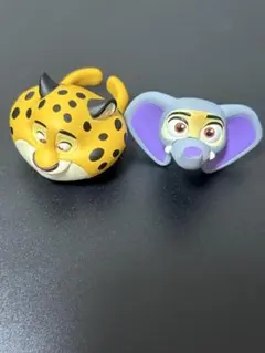 ズートピアガチャ　カプセルトイ リング フィニック クロウハウザー2個セット