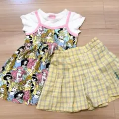 BABYDOLLディズニープリンセス 半袖ワンピーススカートセット 100のサムネイル