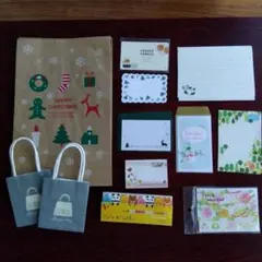 メッセージカード　付箋　紙袋　ミニ便箋　まとめ売り　スヌーピー　Xmas