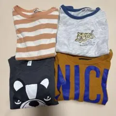 90cm 長袖Tシャツ　ロンT 4枚セット