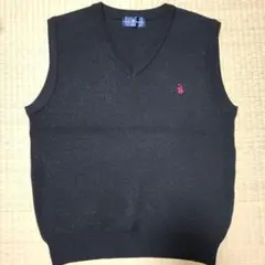 KRT 黒 Vネック ベスト Lサイズ