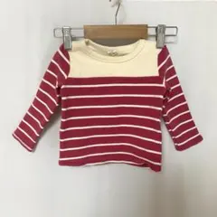 B.P Hi coco ボーダー長袖Tシャツ 7号 綿100% 80