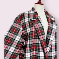 vintageヴィンテージテーラードジャケットチェック柄レトロカナダ製海外古着